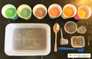 beautiful homemade edible play sand. perfect hands on activity for the kids!