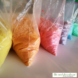 beautiful homemade edible play sand. perfect hands on activity for the kids!