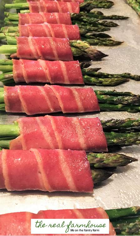 juicy, salty, turkey bacon wrapped asparagus. seriously as delicious as it sounds!