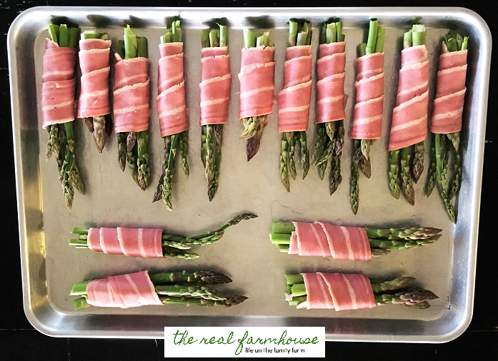 juicy, salty, turkey bacon wrapped asparagus. seriously as delicious as it sounds!