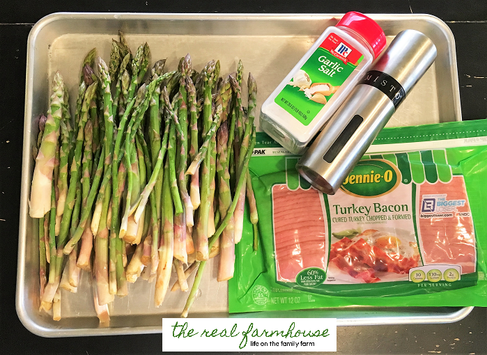 juicy, salty, turkey bacon wrapped asparagus. seriously as delicious as it sounds!