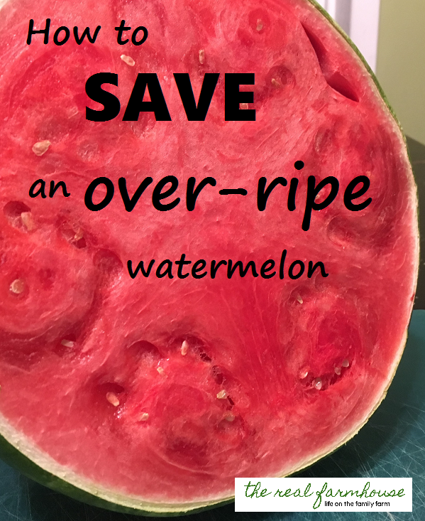cut into a watermelon, only to find that it's too ripe to enjoy? Try this, and you won't be tossing your watermelons in the compost pile any more!