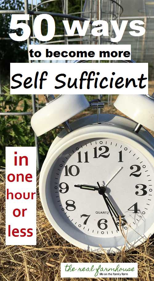 50 ideas and resources to becoming more self sufficient right now