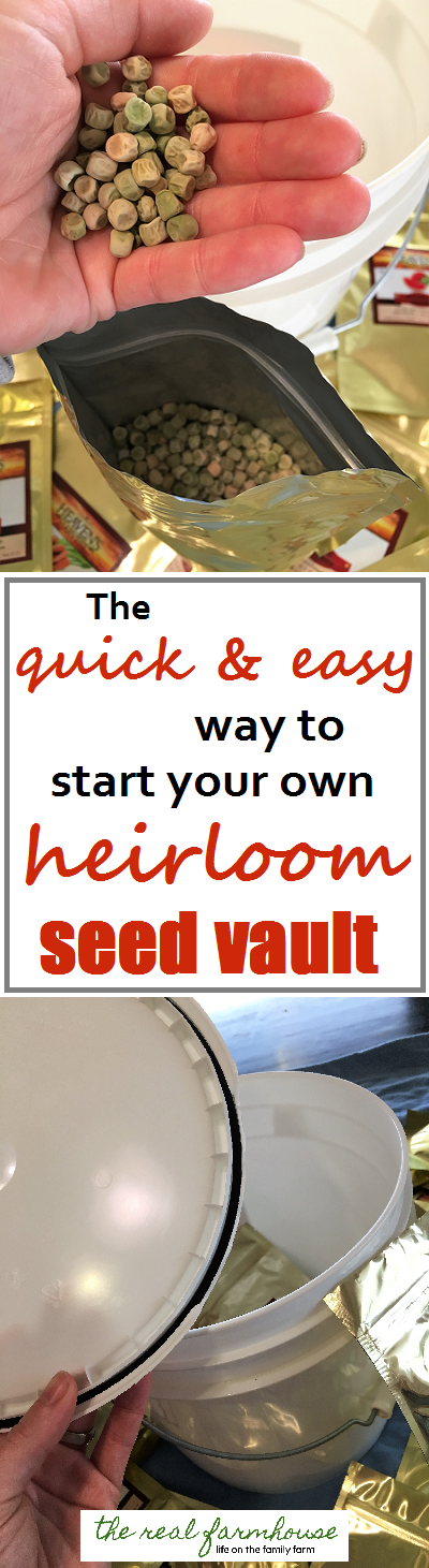 instant seed vault! quick and easy way to start your own heirloom seed vault for prepping or food storage.