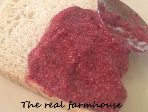 Stupid easy chia seed and strawberry jam. Fast, fresh, all natural, sugar free, delicious homemade freezer jam